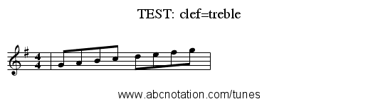 TEST: clef=treble - staff notation