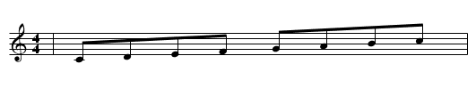 TEST: Continued line with continued words - staff notation