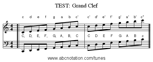 TEST: Grand Clef - staff notation