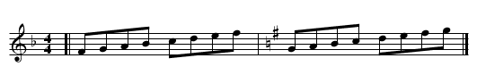 TEST: Keys: F/G - staff notation