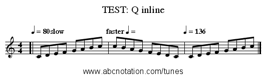 TEST: Q inline - staff notation