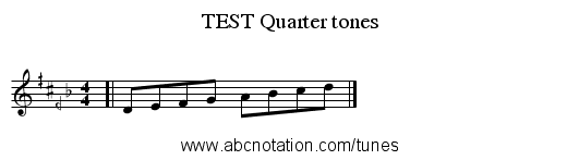 TEST Quarter tones - staff notation