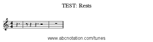 TEST: Rests - staff notation