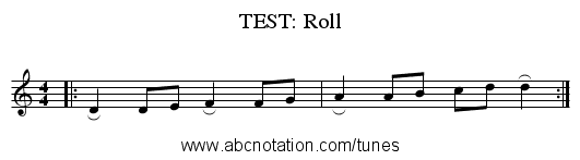 TEST: Roll - staff notation