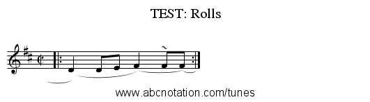 TEST: Rolls - staff notation
