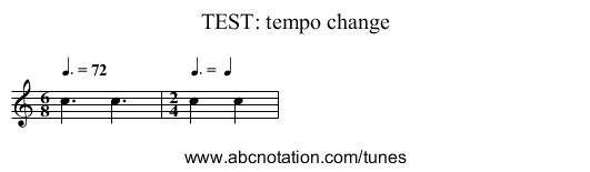 TEST: tempo change - staff notation