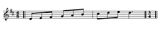 TEST: Time Signatures - staff notation