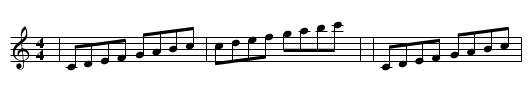 TEST: treble->none clef - staff notation