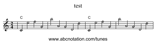 test - staff notation