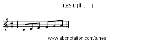 TEST [|| ... ||] - staff notation