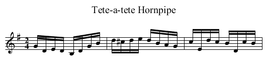 Tete-a-tete Hornpipe - staff notation