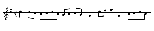 Tew Hornpipe - staff notation