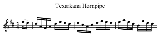 Texarkana Hornpipe - staff notation