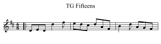 TG Fifteens - staff notation