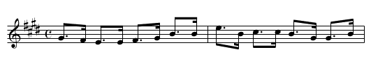 Tha mo bhreacan fluich fo’n dile - staff notation
