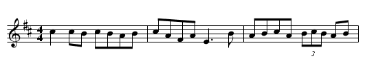 Thadelo's #1 - staff notation