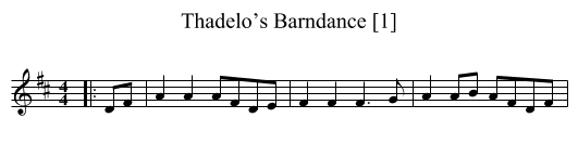 Thadelo’s Barndance [1] - staff notation