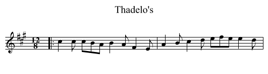 Thadelo's - staff notation