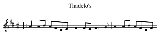 Thadelo's - staff notation