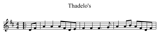 Thadelo's - staff notation