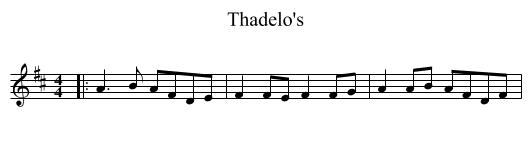 Thadelo's - staff notation