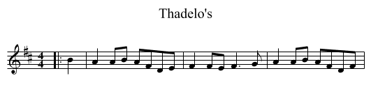 Thadelo's - staff notation
