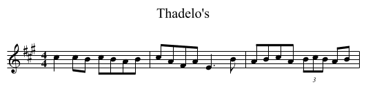 Thadelo's - staff notation