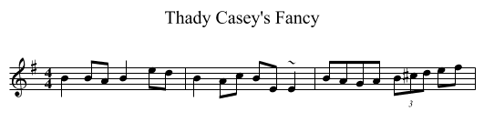 Thady Casey's Fancy - staff notation
