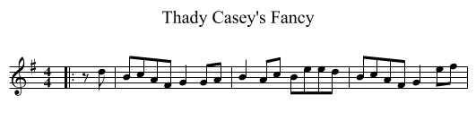 Thady Casey's Fancy - staff notation