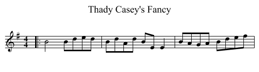 Thady Casey's Fancy - staff notation