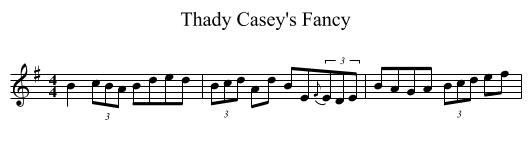 Thady Casey's Fancy - staff notation