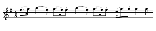 Thady Yon Gander - staff notation