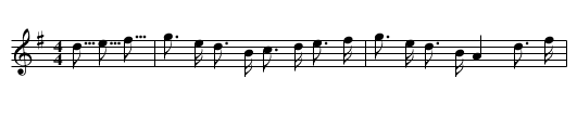 Thady You Gander - staff notation
