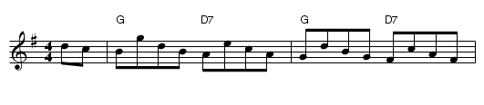 Thames Hornpipe - staff notation