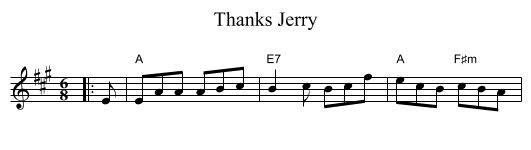 Thanks Jerry - staff notation