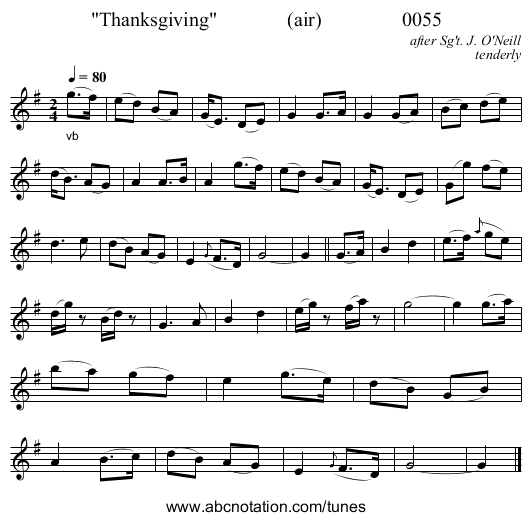 Thanksgiving (air) 0055 - staff notation