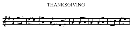 THANKSGIVING - staff notation