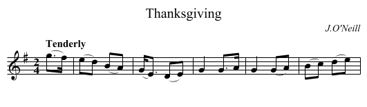 Thanksgiving - staff notation