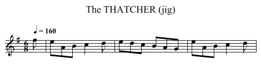 THATCHER (jig), The - staff notation