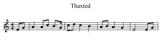 Thaxted - staff notation