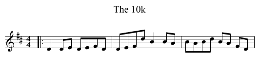 The 10k - staff notation