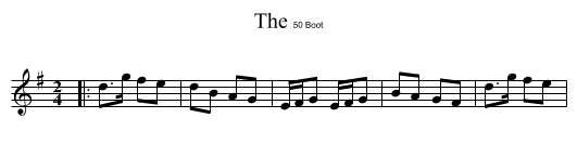 The $150 Boot - staff notation