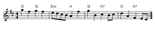 The 29th of May - staff notation