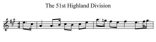 The 51st Highland Division - staff notation