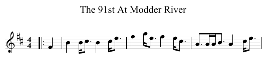 The 91st At Modder River - staff notation