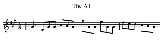 The A1 - staff notation
