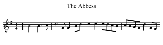 The Abbess - staff notation