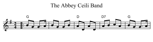 The Abbey Ceili Band - staff notation