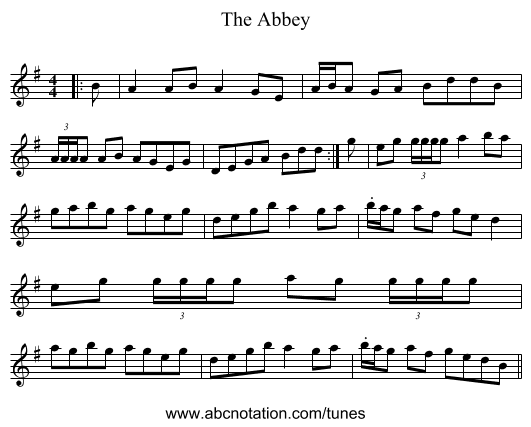 The Abbey - staff notation