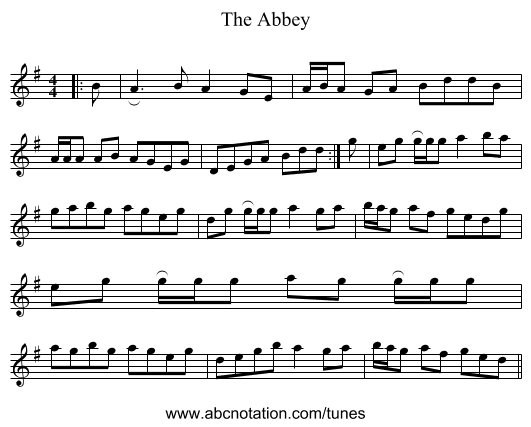 The Abbey - staff notation